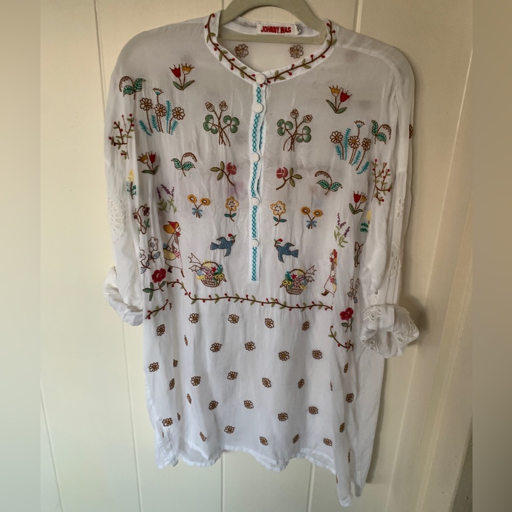 Johnny was embroidered shirt